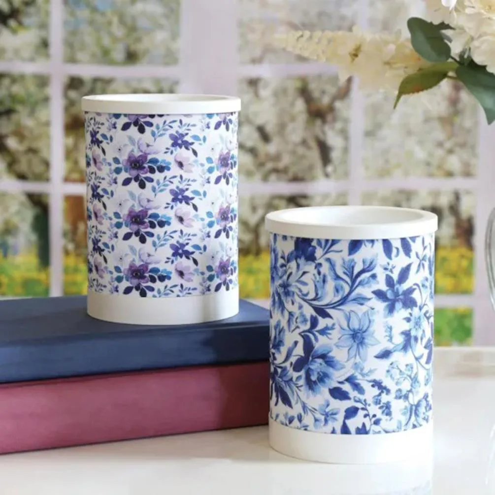 Aroma Blue & White Floral Electric Wax Melt Warmer Extra Image 2
