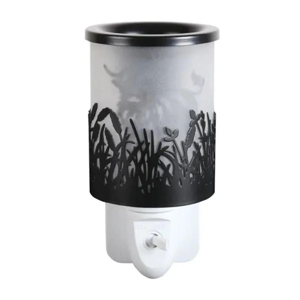 Aroma Black Highland Cow Plug In Wax Melt Warmer Extra Image 1