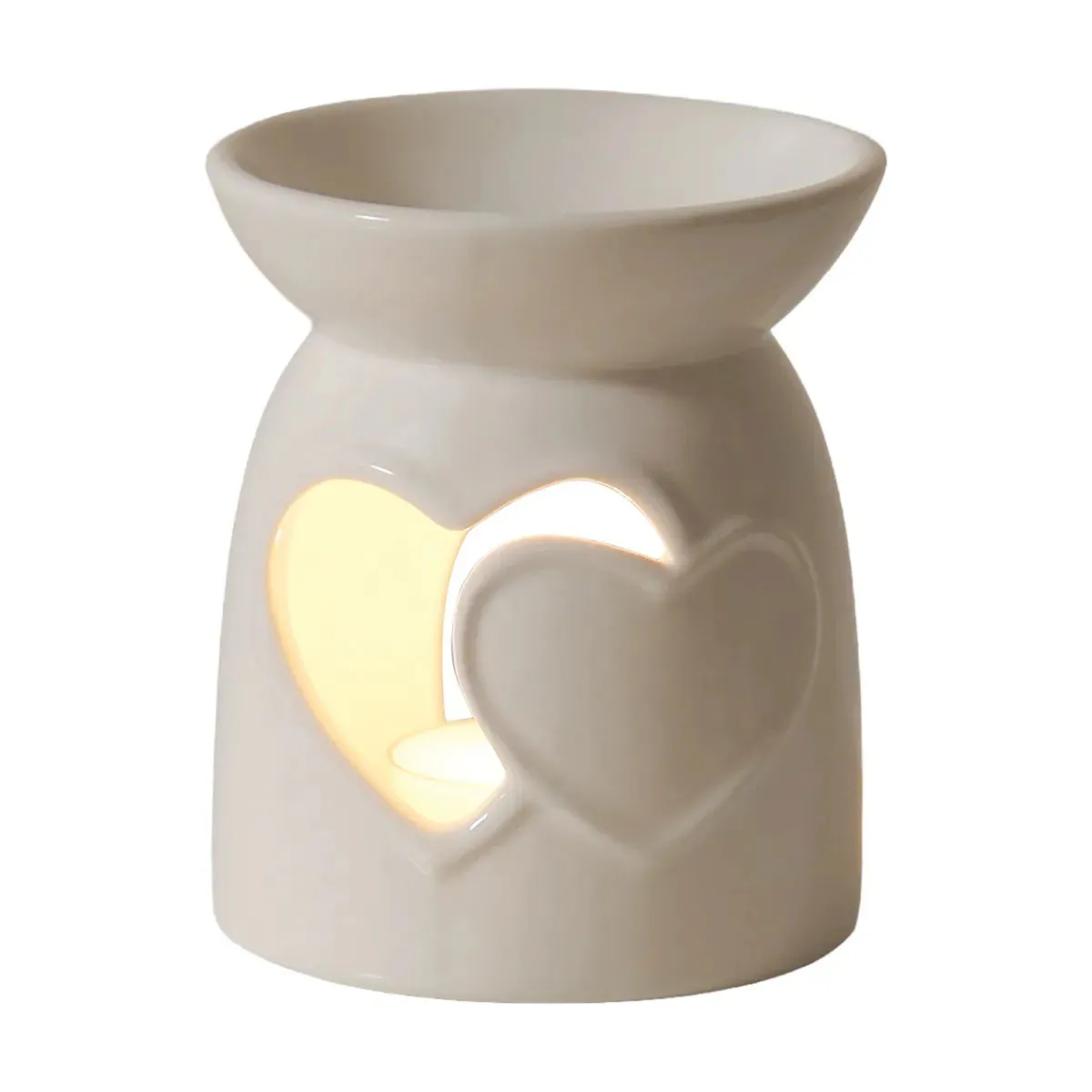 Aroma Two Hearts Ceramic Wax Melt Warmer Extra Image 1