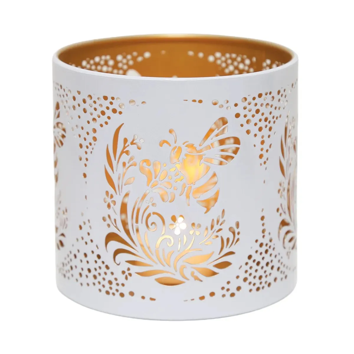 Aroma White & Gold Bee Jar Sleeve & Wax Melt Warmer Extra Image 2