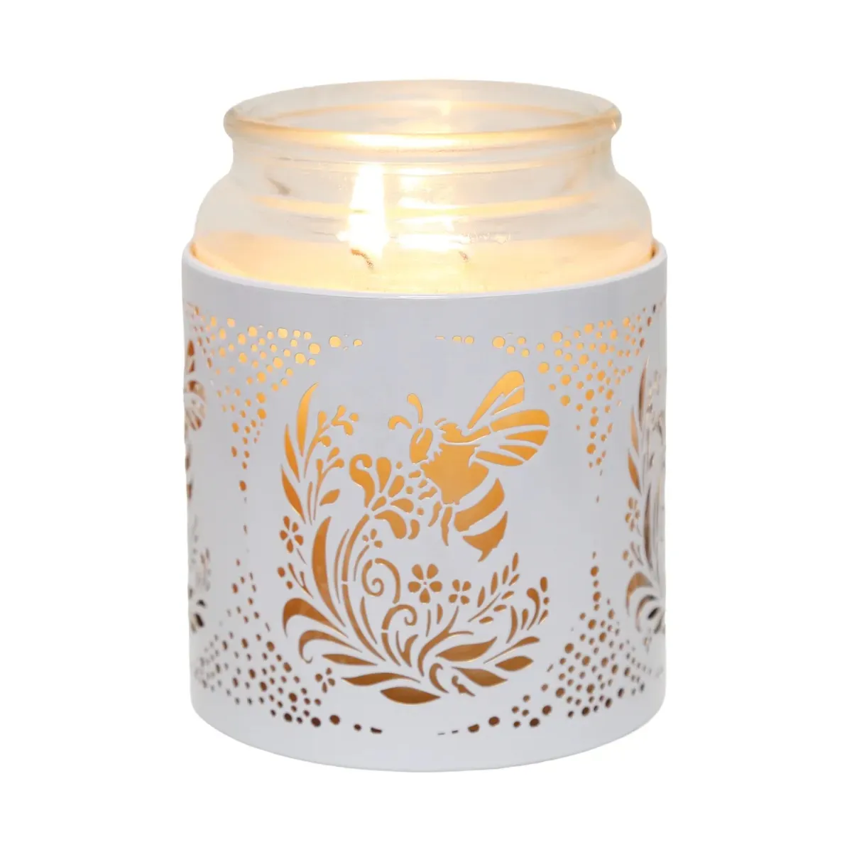 Aroma White & Gold Bee Jar Sleeve & Wax Melt Warmer Extra Image 3