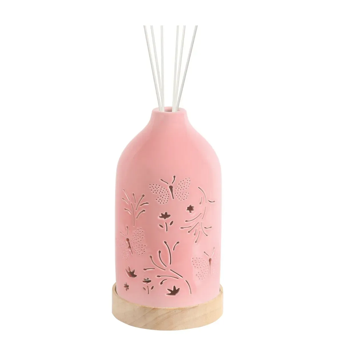 Woodbridge Butterfly Pink LED Light up Reed Diffuser Extra Image 1