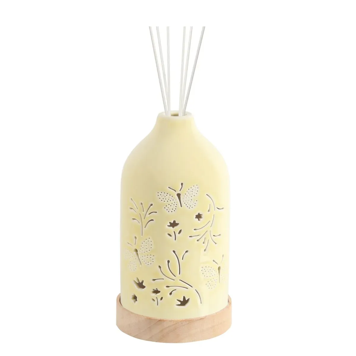Woodbridge Butterfly Yellow LED Light up Reed Diffuser Extra Image 1