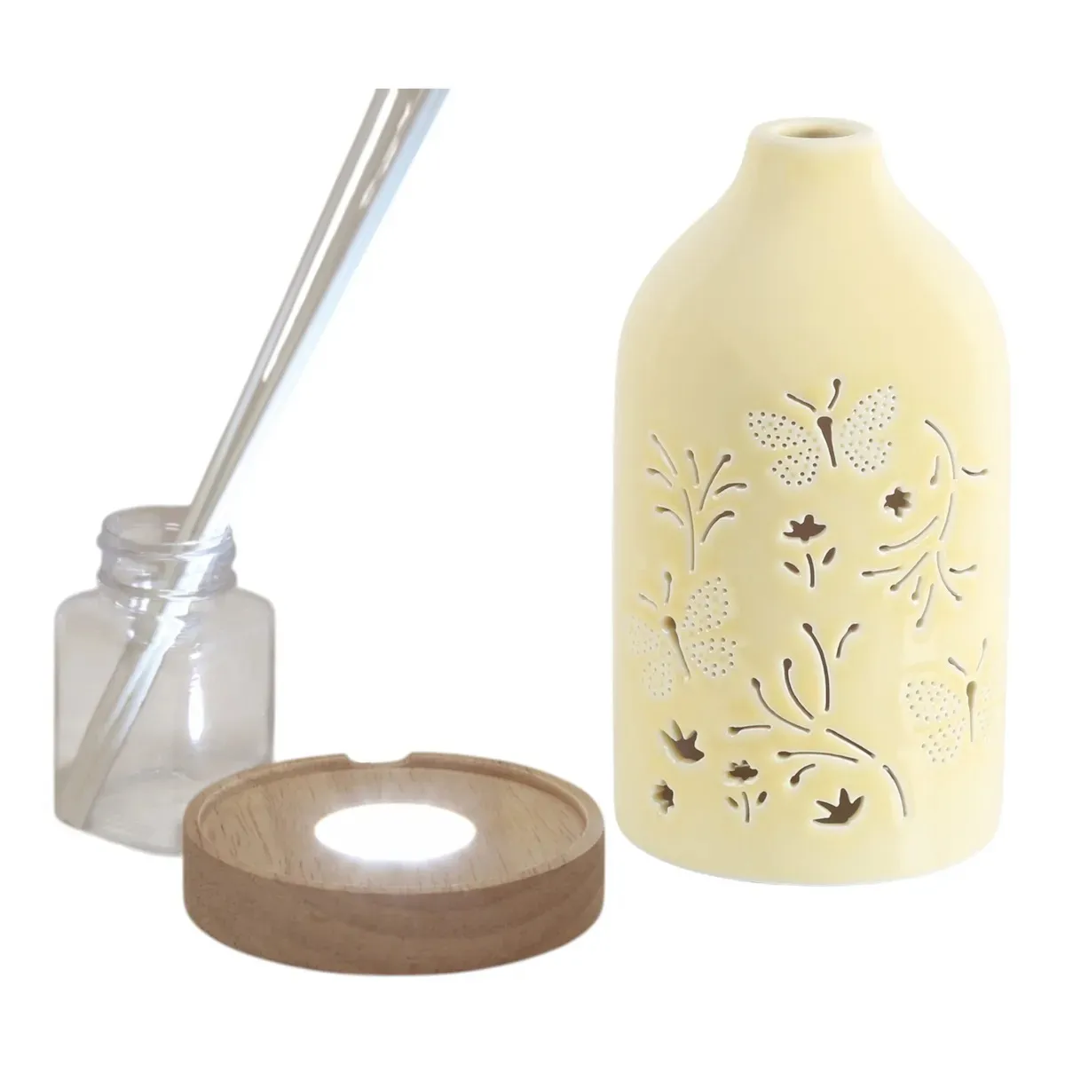 Woodbridge Butterfly Yellow LED Light up Reed Diffuser Extra Image 2
