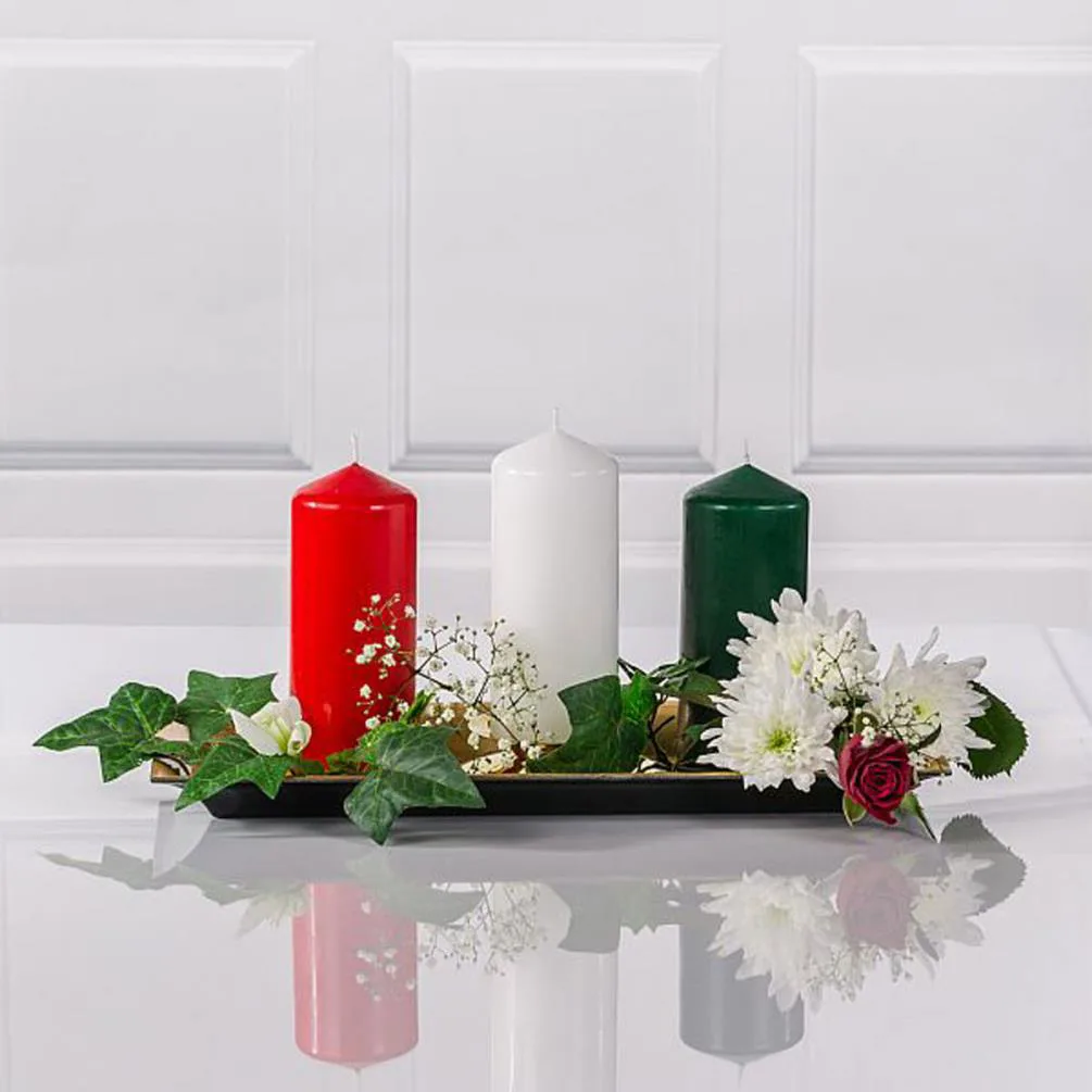 Price's Red Pillar Candle 15cm Extra Image 1