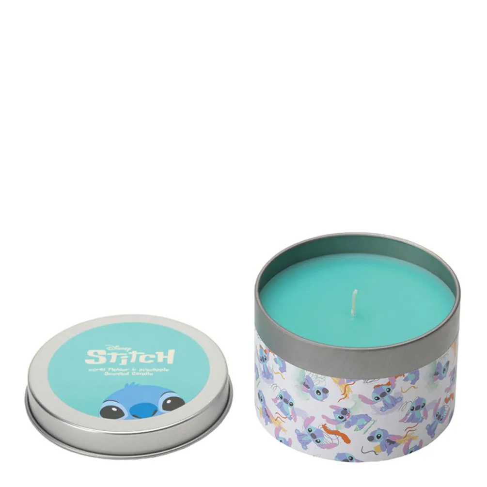 Disney Stitch Coral Flower & Pineapple Tin Candle Extra Image 2
