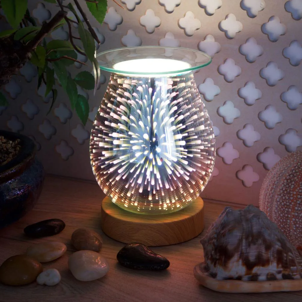 Sense Aroma Fireworks Wooden Base 3D Touch Electric Wax Melt Warmer Extra Image 1