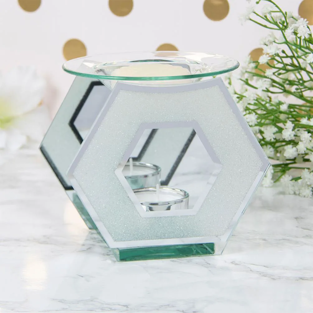 Desire Glitter White Hexagon Wax Melt Warmer Extra Image 1