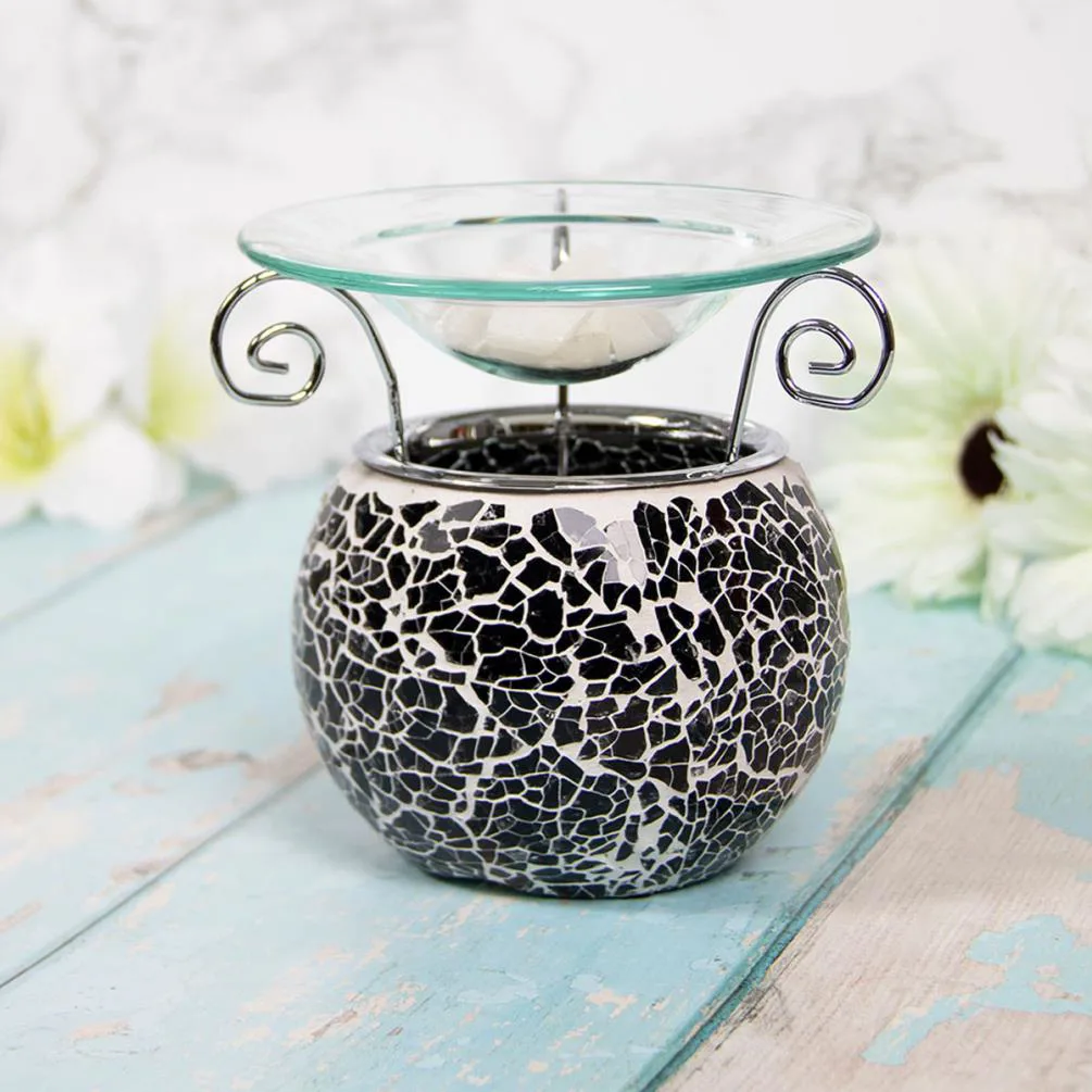Desire Black Crackle Mosaic Wax Melt Warmer Extra Image 1