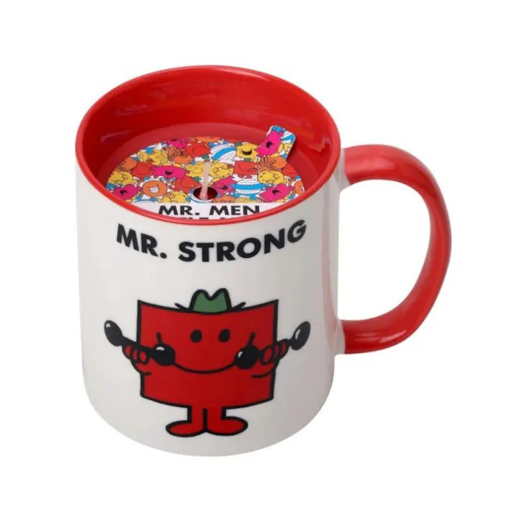 Mr Men Cherry Mr Strong Reusable Mug Candle Extra Image 2