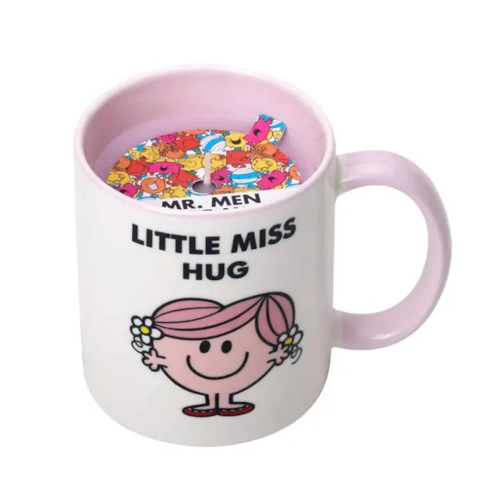 Mr Men White Chocolate & Rose Little Miss Hug Reusable Mug Candle Extra Image 2