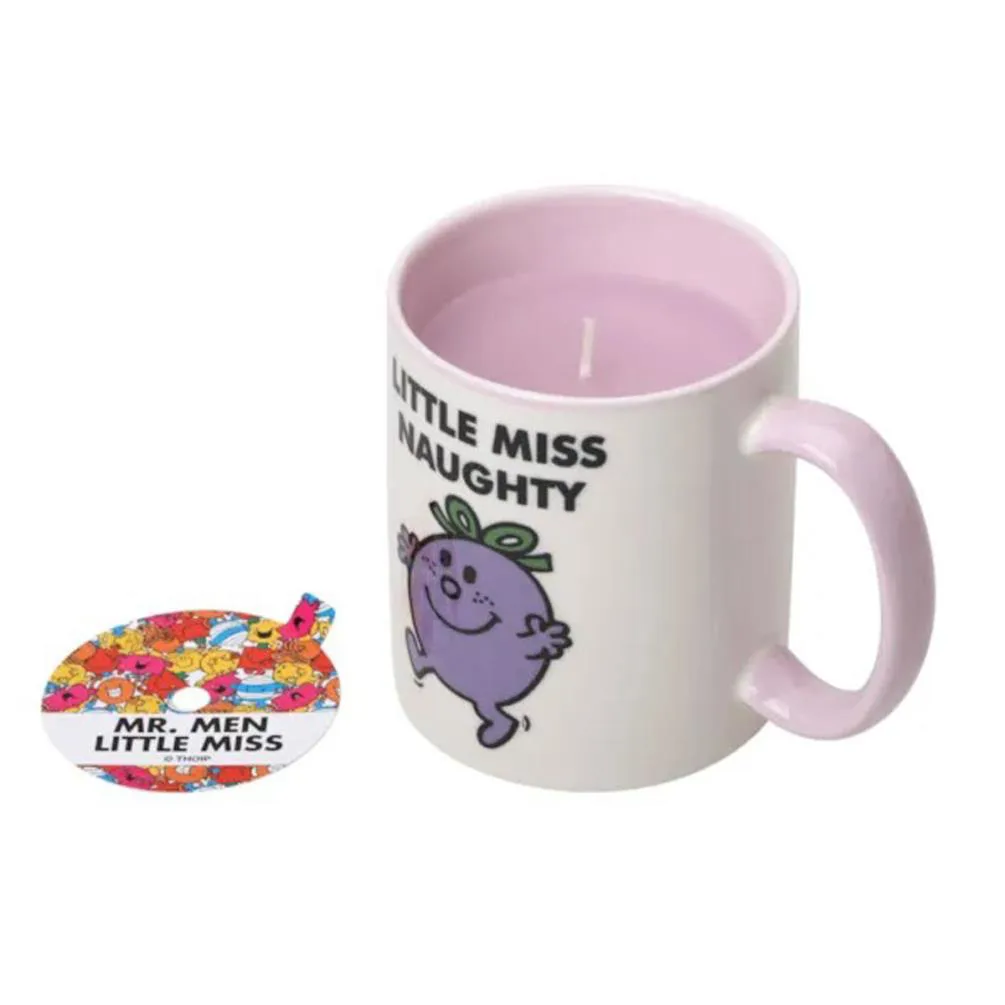 Mr Men Blueberry Muffin Little Miss Naughty Reusable Mug Candle Extra Image 3