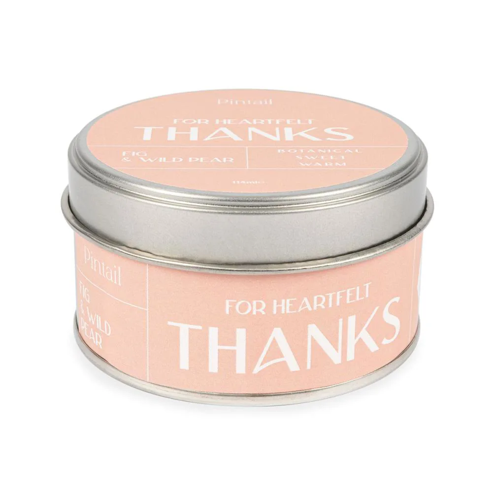 Pintail Candles Heartfelt Thanks Tin Candle Extra Image 1
