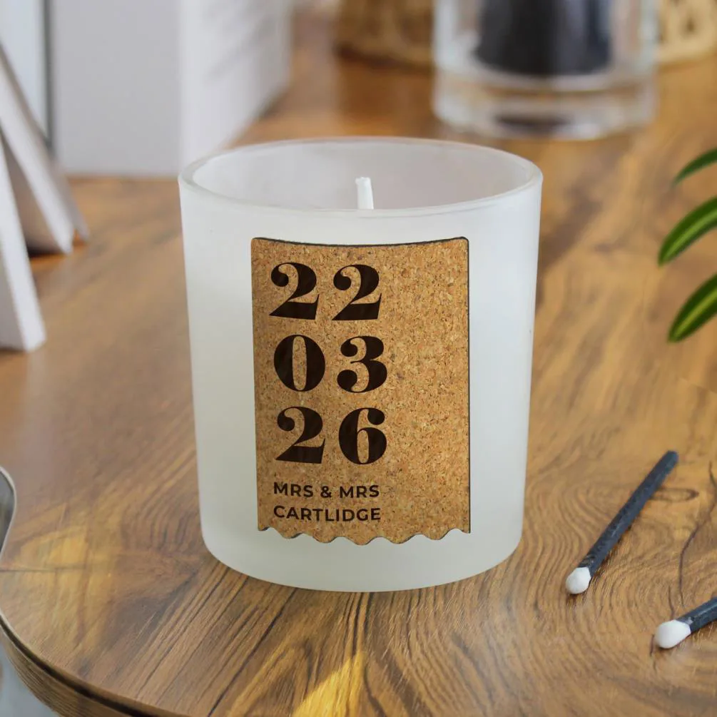Personalised Anniversary Cork Label Jar Candle Extra Image 3