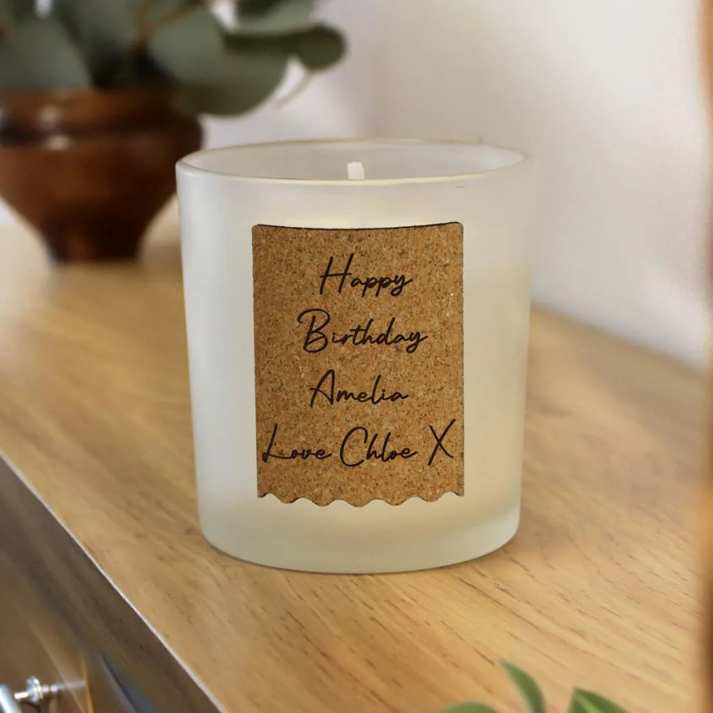 Personalised Cork Label Jar Candle Extra Image 2