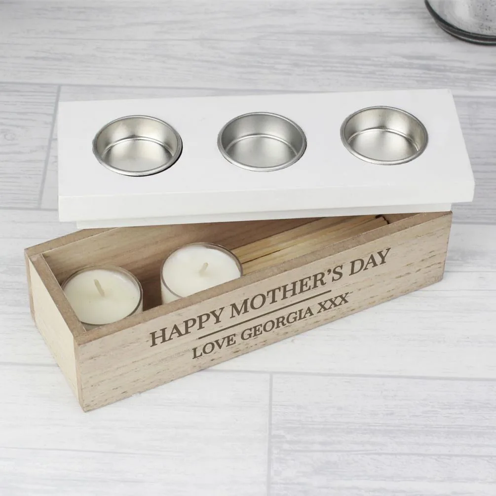 Personalised Classic Triple Tea Light Box Extra Image 3