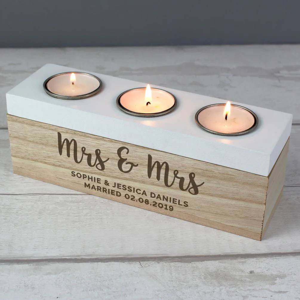 Personalised Free Text Triple Tea Light Box Extra Image 2
