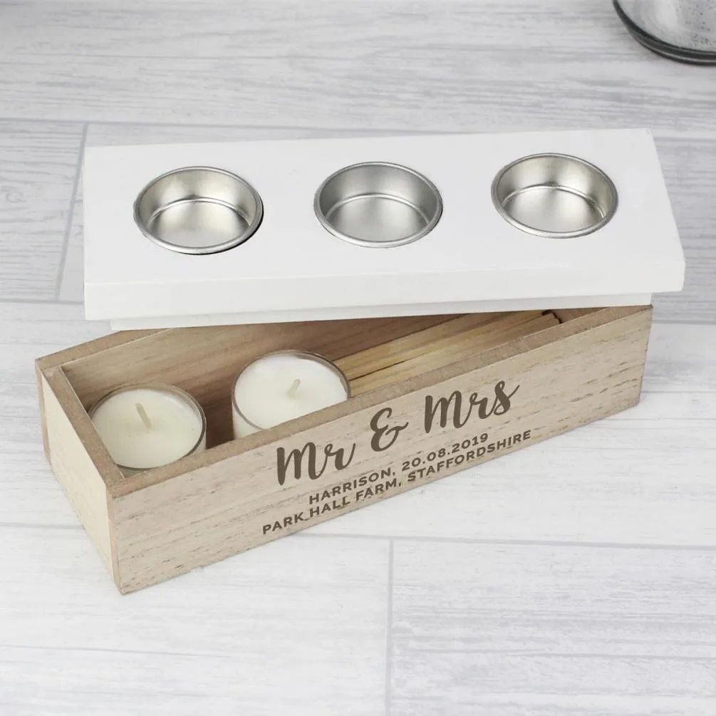 Personalised Free Text Triple Tea Light Box Extra Image 3
