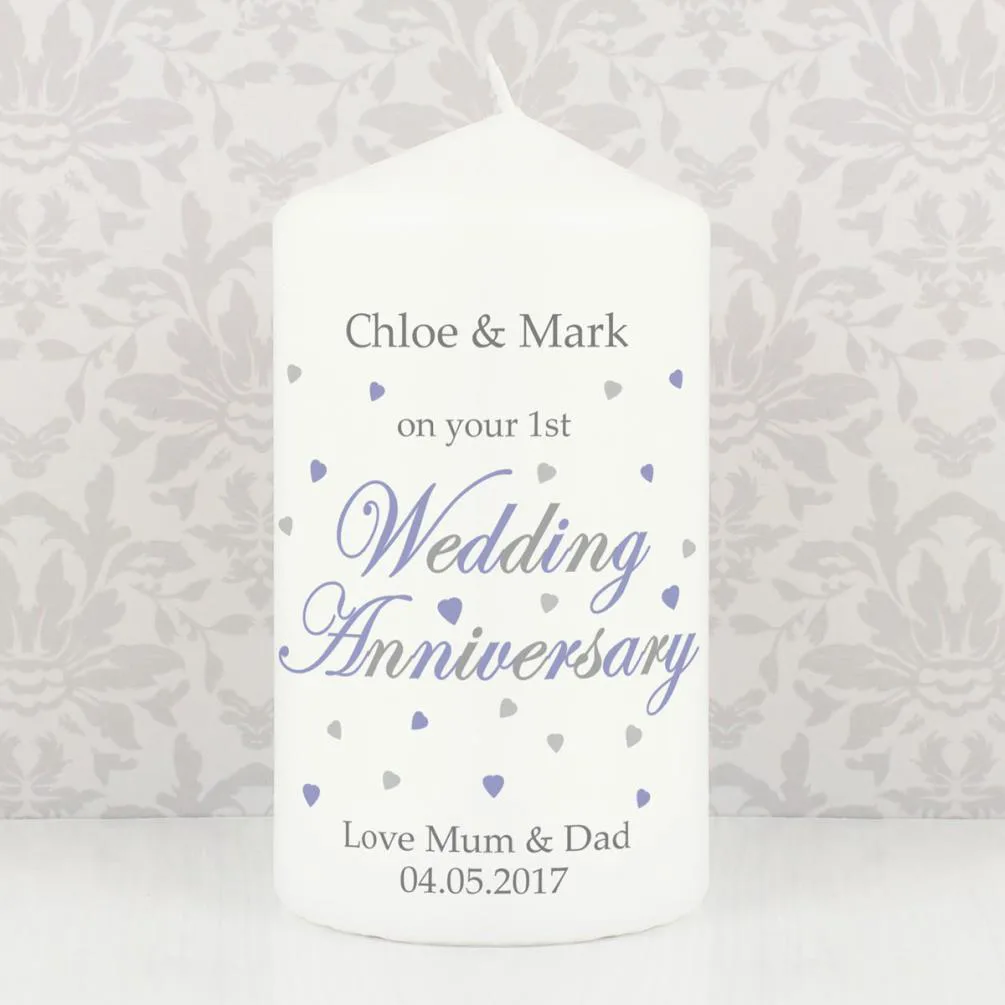 Personalised Anniversary Pillar Candle Extra Image 1