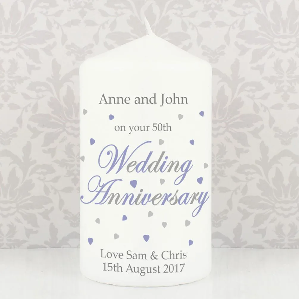 Personalised Anniversary Pillar Candle Extra Image 2