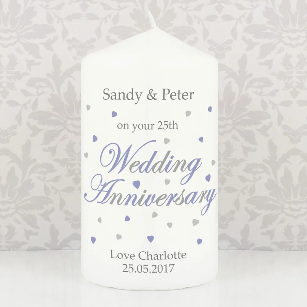 Personalised Anniversary Pillar Candle Extra Image 3