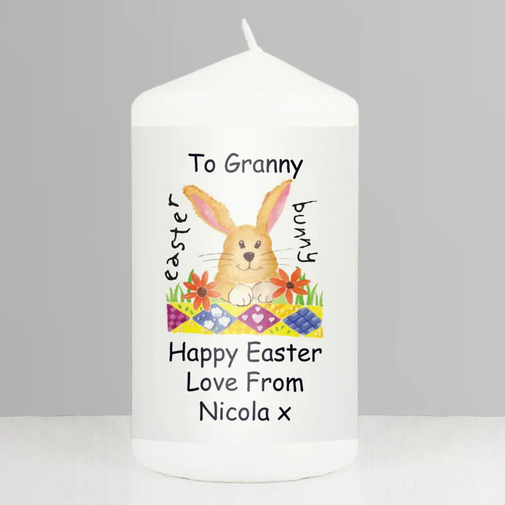 Personalised Easter Pillar Candle Extra Image 1