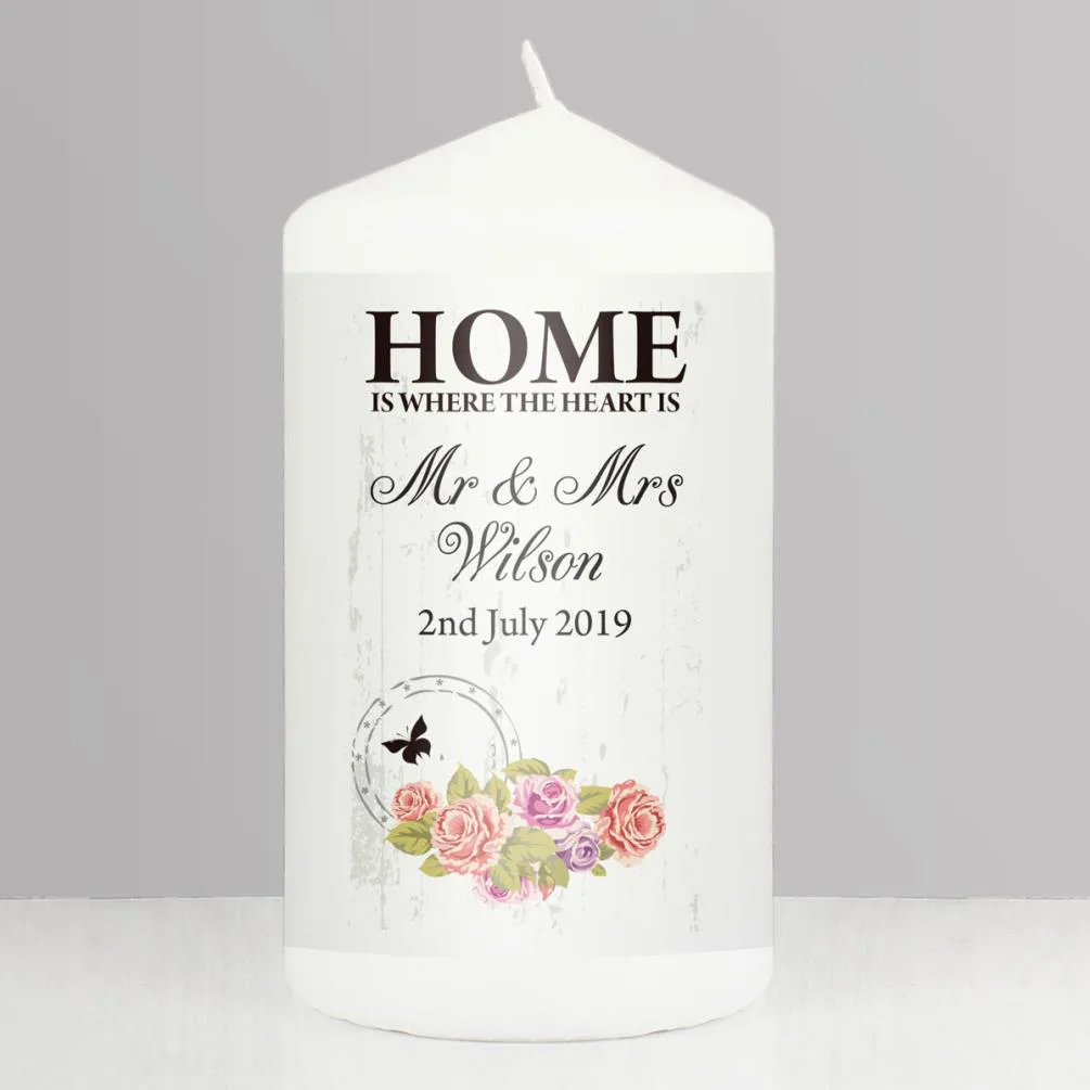 Personalised Shabby Chic Pillar Candle Extra Image 1
