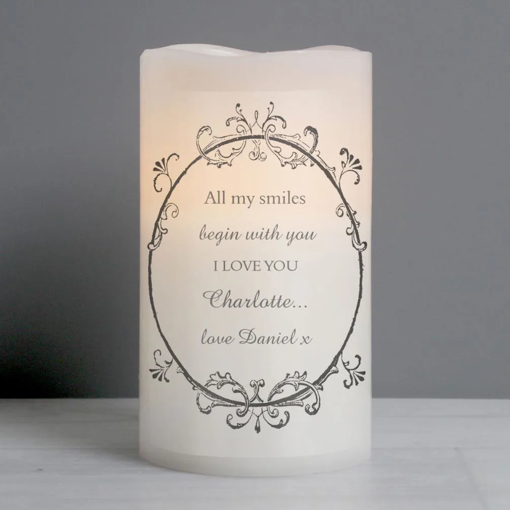 Personalised Ornate Frame LED Candle Extra Image 1