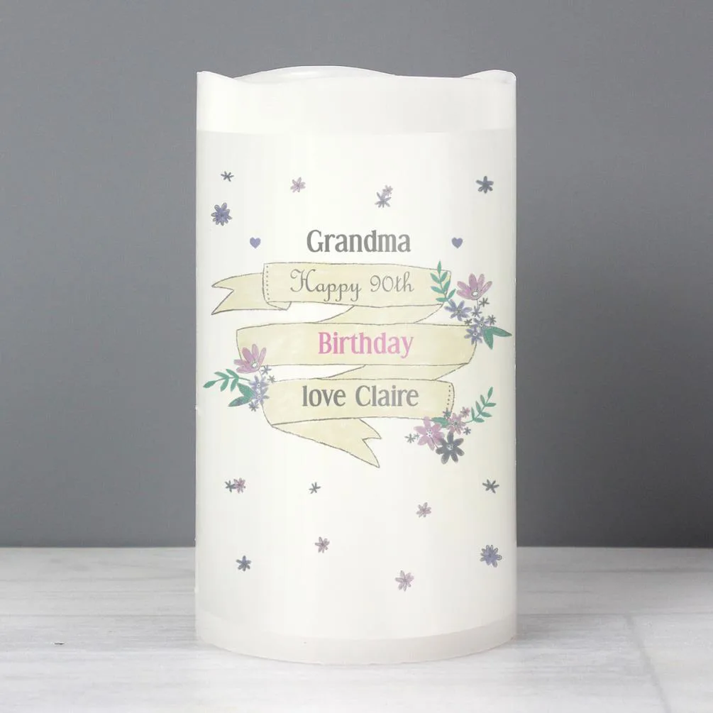 Personalised Garden Bloom LED Candle Extra Image 2