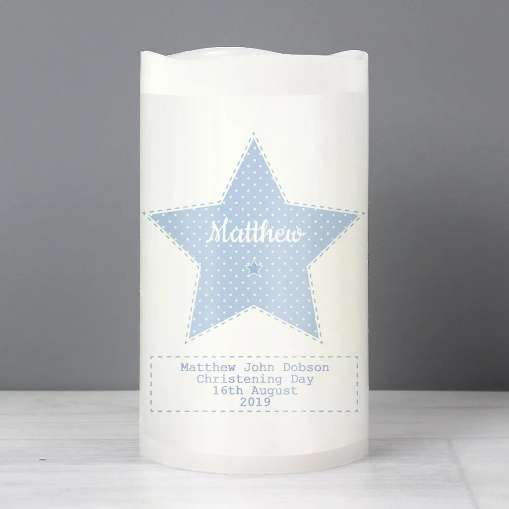 Personalised Baby Boy Nightlight LED Candle Extra Image 2