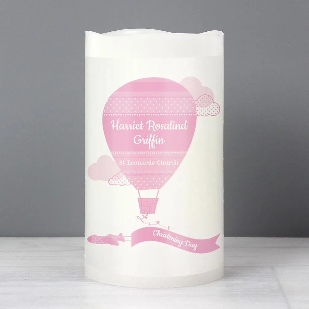 Personalised Up & Away Pink Nightlight LED Candle Extra Image 3