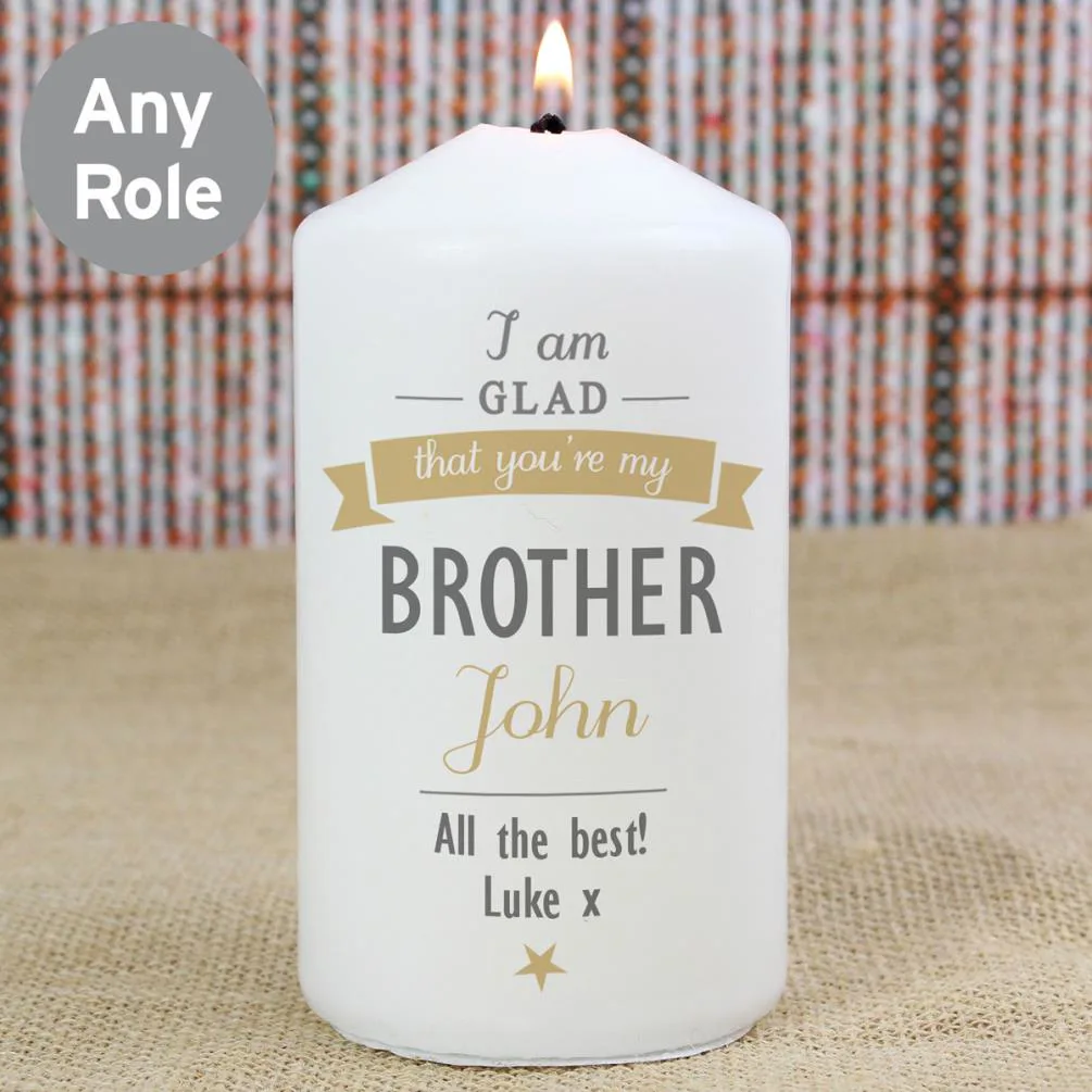 Personalised I Am Glad Pillar Candle Extra Image 2