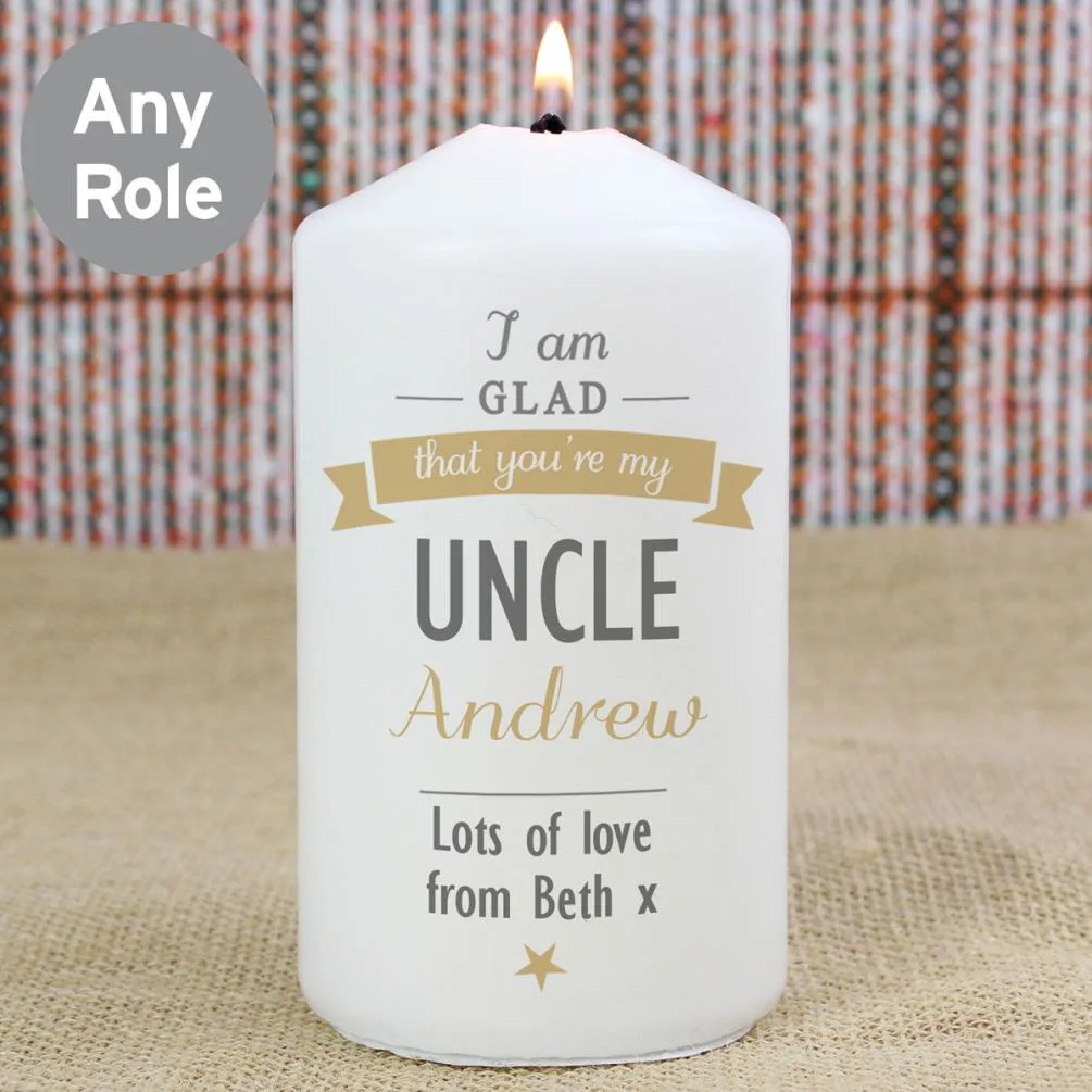 Personalised I Am Glad Pillar Candle Extra Image 3
