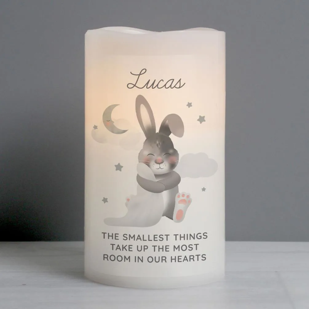 Personalised Baby Bunny LED Candle Extra Image 1