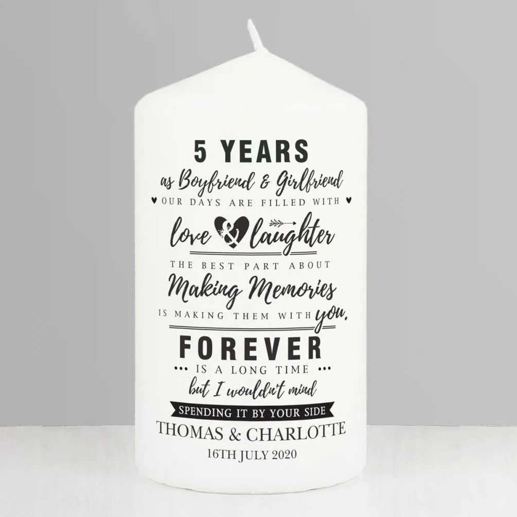 Personalised Anniversary Pillar Candle Extra Image 2