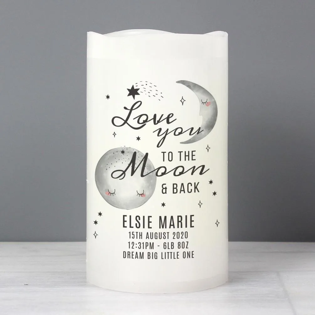 Personalised To The Moon and Back LED Candle Extra Image 2