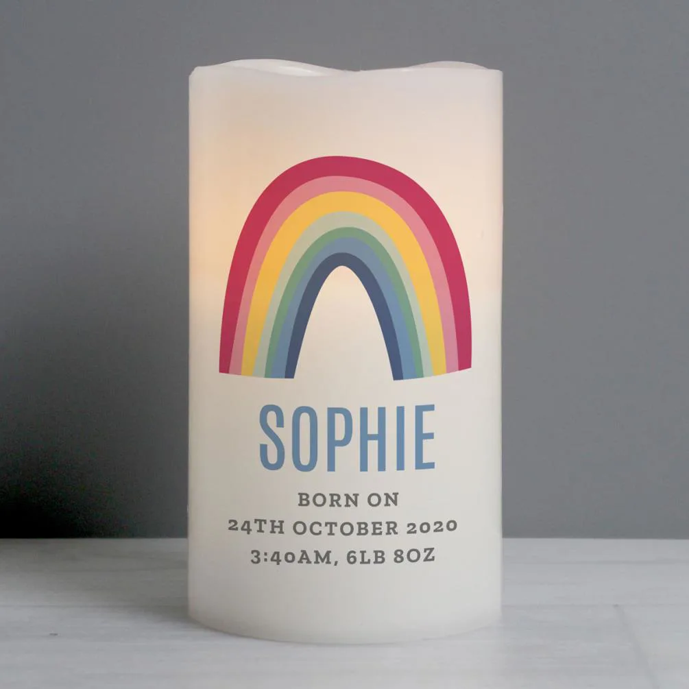 Personalised Rainbow LED Candle Extra Image 1