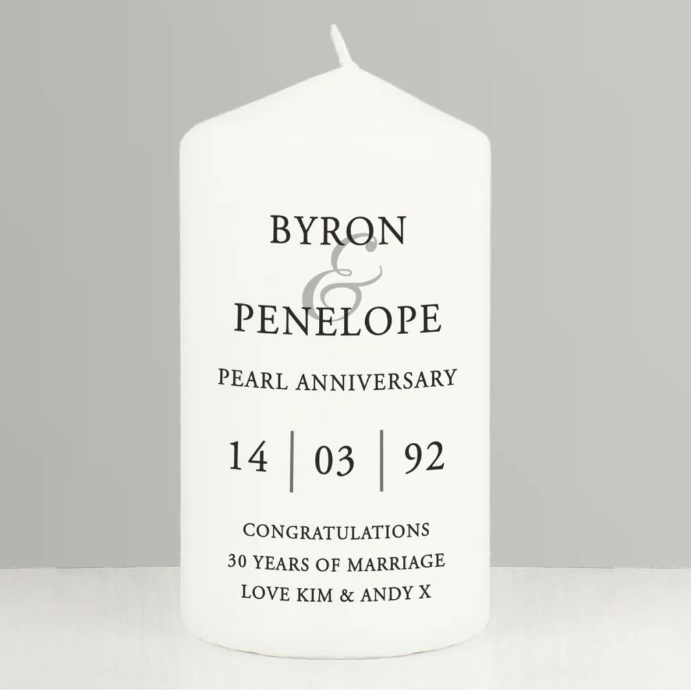 Personalised Couples Pillar Candle Extra Image 3