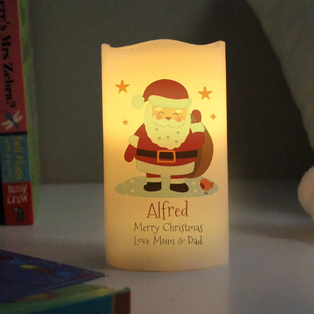 Personalised Christmas Santa LED Candle Extra Image 3