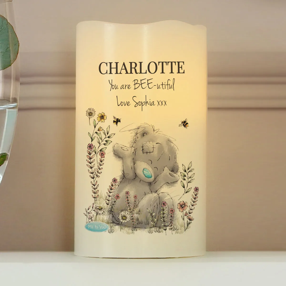 Personalised Me to You Floral LED Candle Extra Image 2