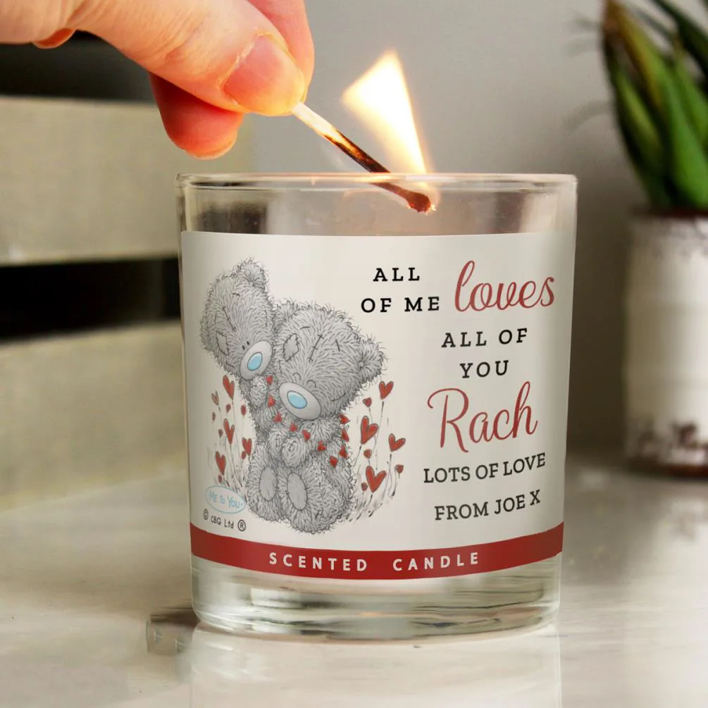 Personalised All My Love Me to You Bear Scented Jar Candle Extra Image 1