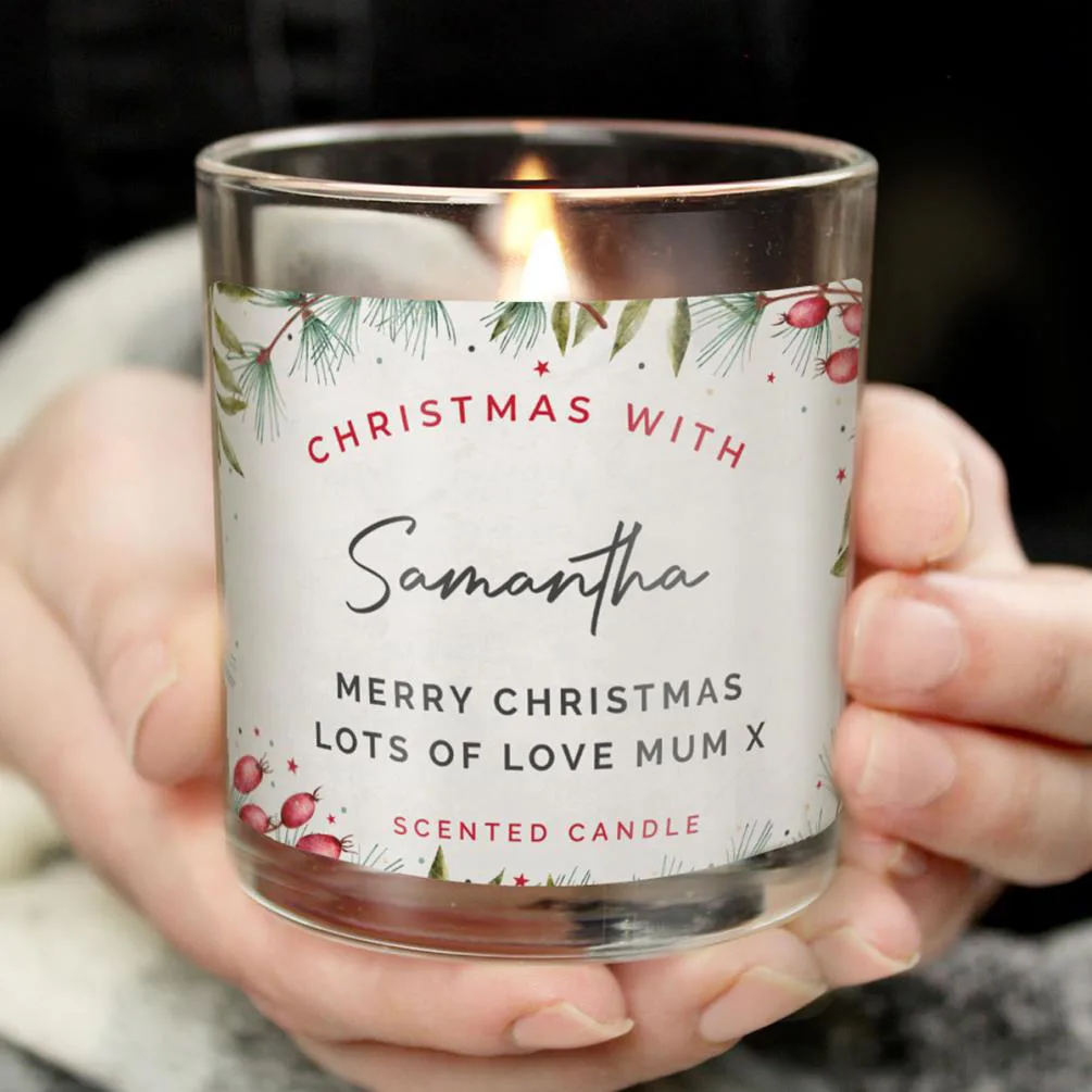 Personalised Christmas With….. Scented Jar Candle Extra Image 3
