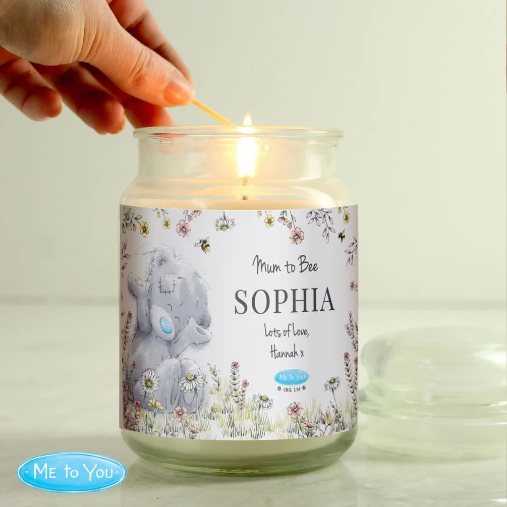 Personalised Me to You Floral Large Scented Jar Candle Extra Image 2