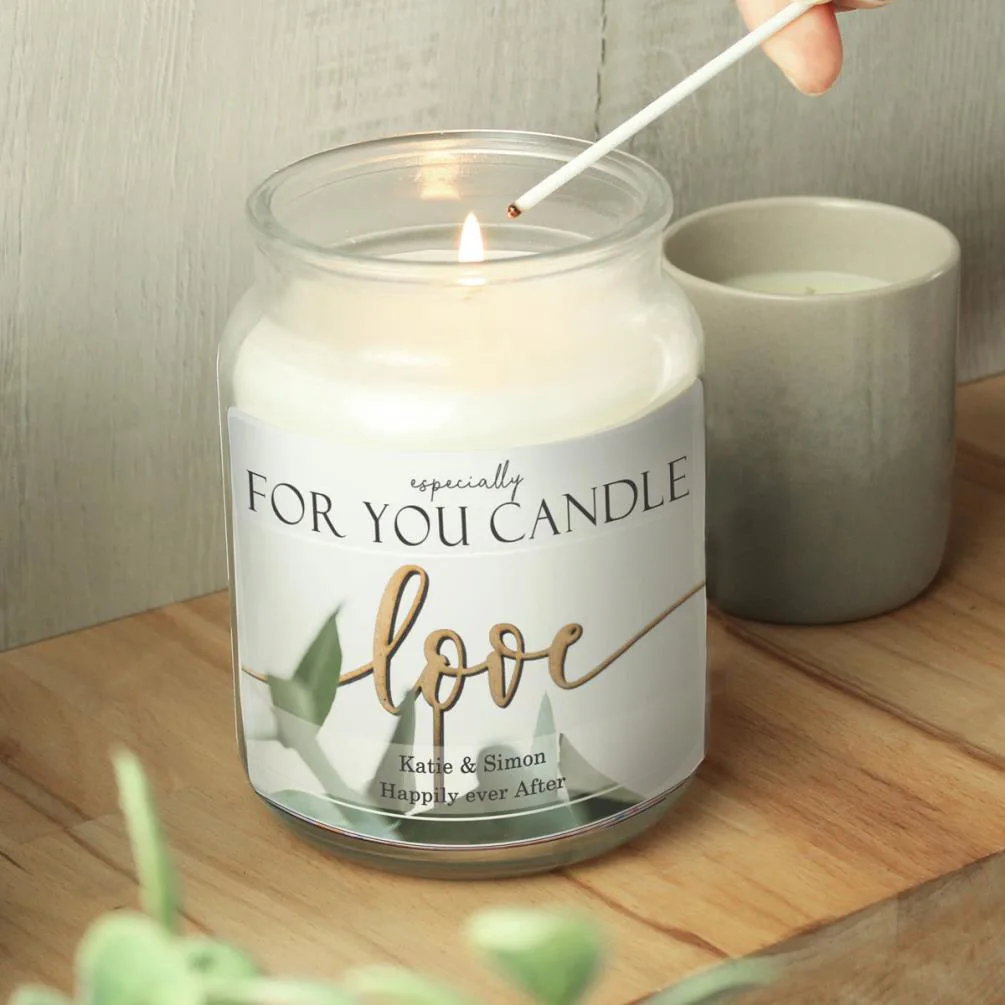 Personalised Love Large Scented Jar Candle Extra Image 1