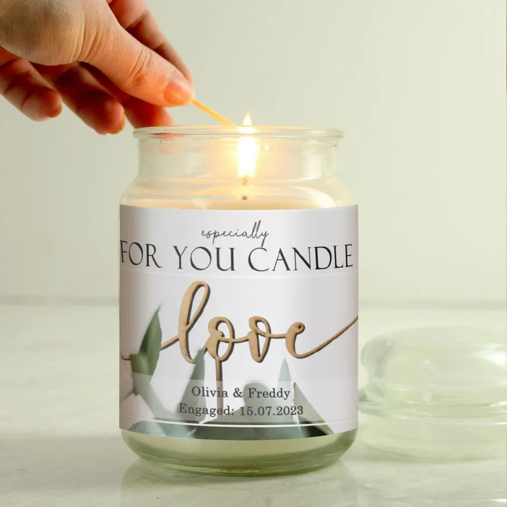 Personalised Love Large Scented Jar Candle Extra Image 3