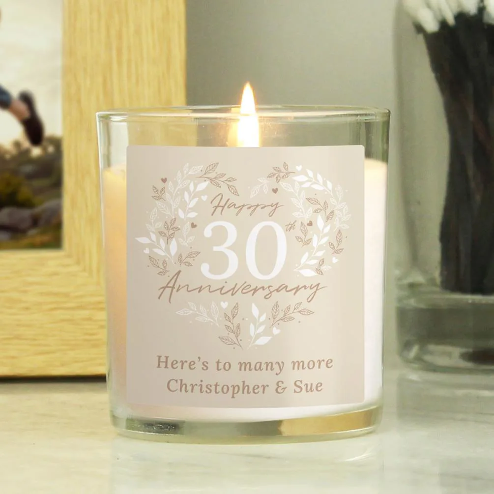 Personalised 40th Ruby Wedding Anniversary Jar Candle Extra Image 1