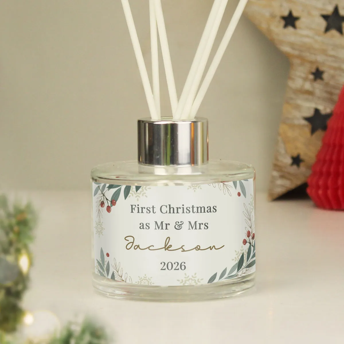 Personalised Christmas Foliage Reed Diffuser Extra Image 1