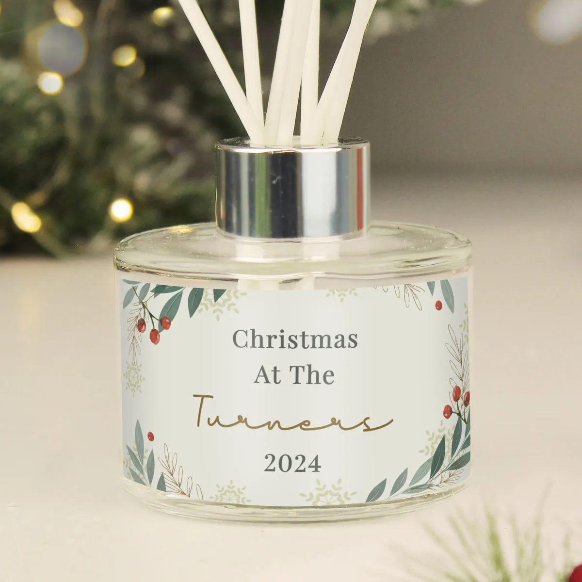 Personalised Christmas Foliage Reed Diffuser Extra Image 2