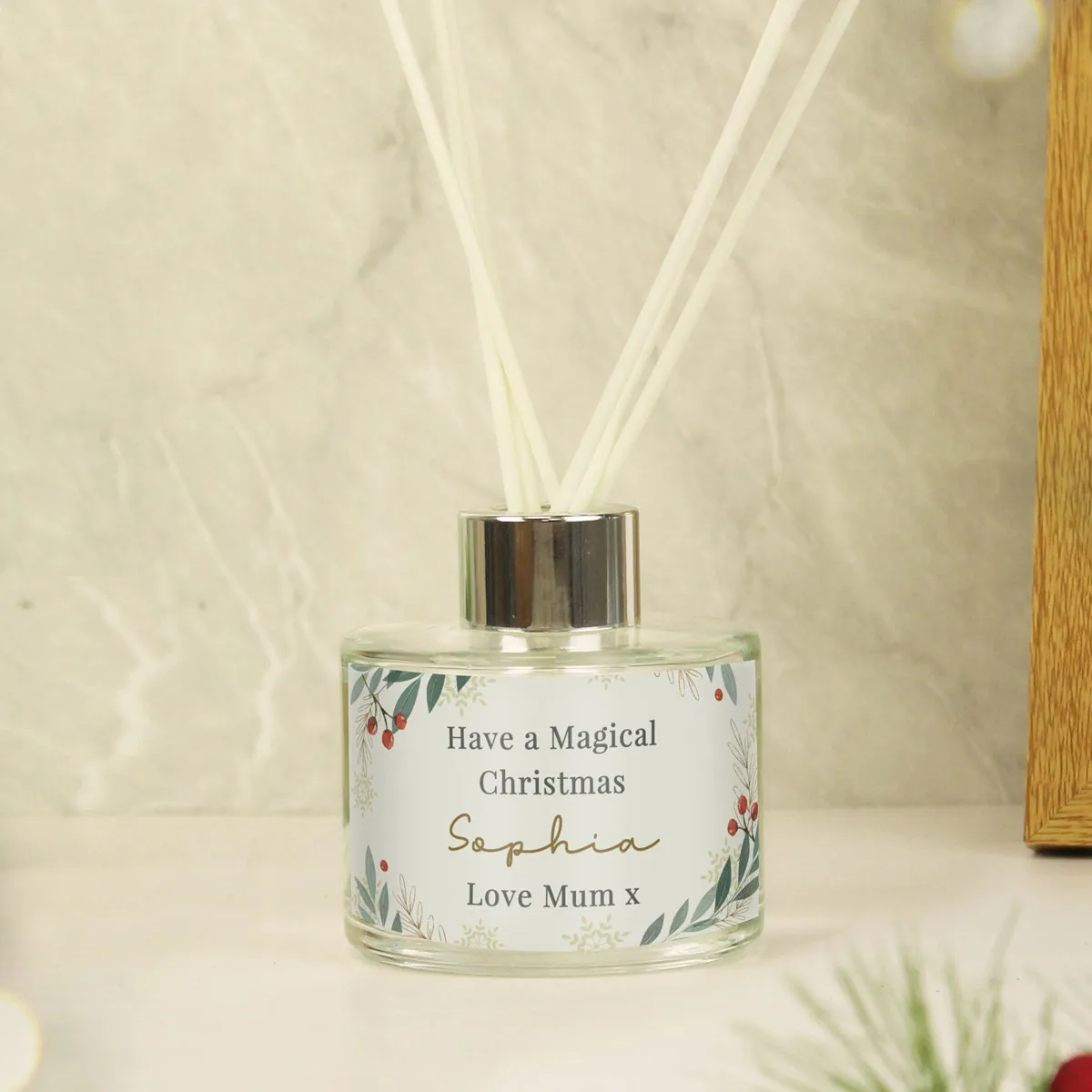 Personalised Christmas Foliage Reed Diffuser Extra Image 3