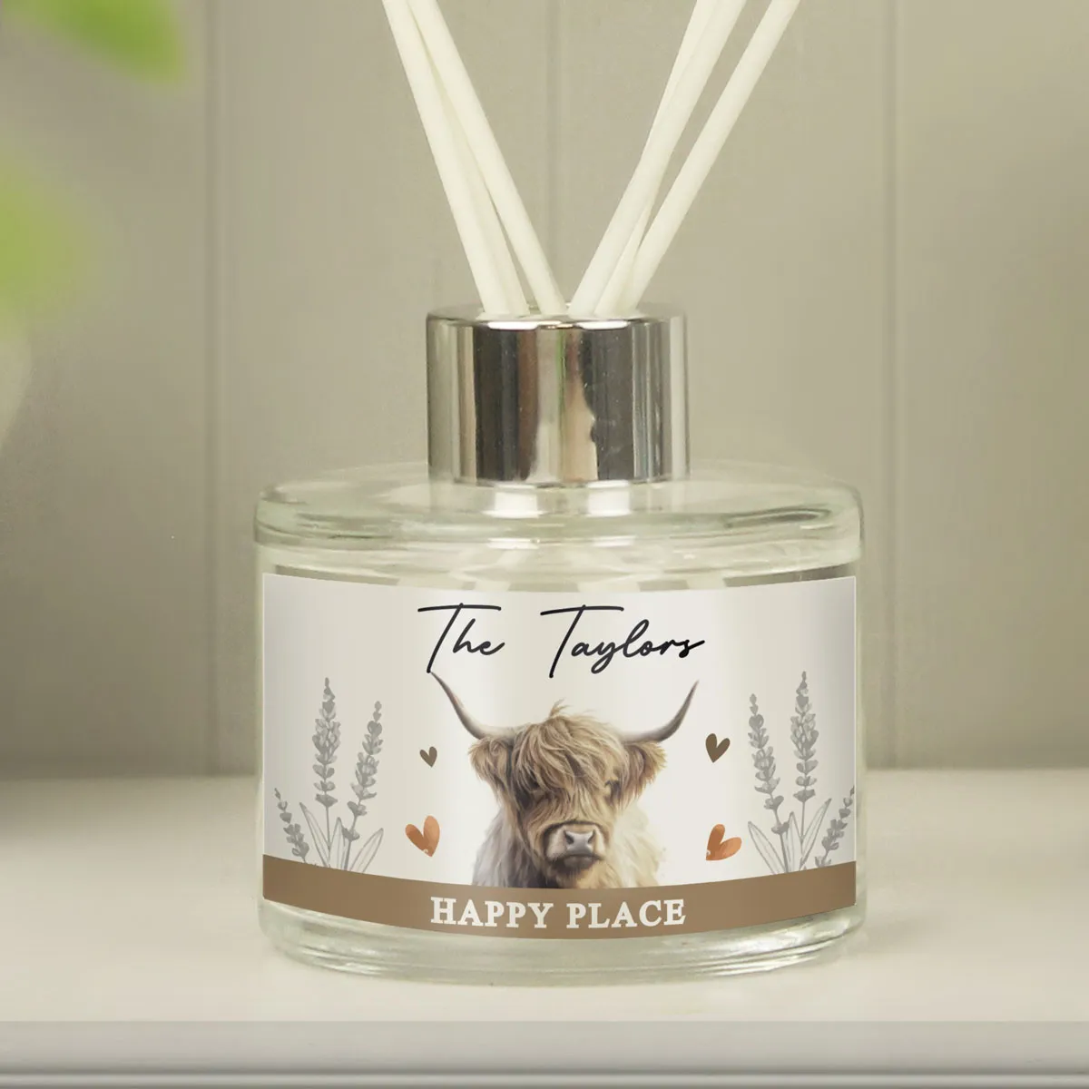 Personalised Highland Cow Reed Diffuser Extra Image 1